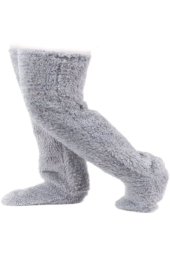 2026 New Goose Down Knee Socks for Christmas, Over the Knee Socks with Goose Down Filling, Ultra Warm Fuzzy Long Socks for Women & Men, Cozy Winter Gift Idea