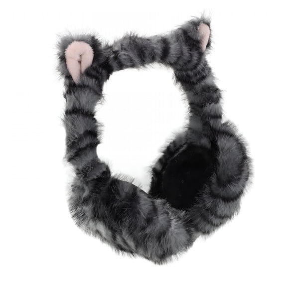 TELOLY 2026 New Gray Plush Winter Ear Muff Soft Foldable Ear Warmer for Cold Weather Protection for Outdoor Activities,Winter Sports,Commuting,Travel,Cold-Weather Protection