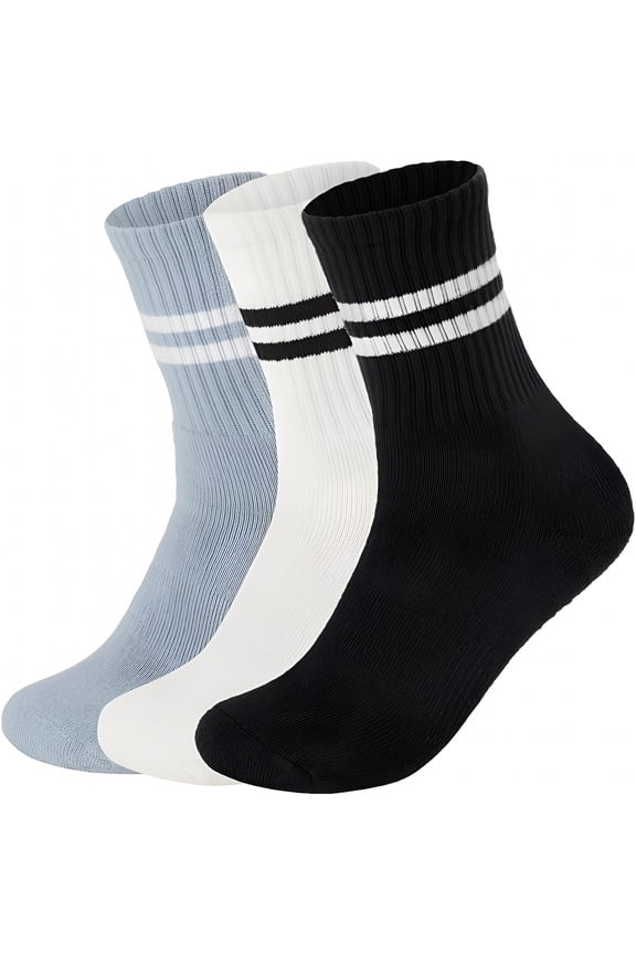 2026 New Grippy Socks with Grips for Women Yoga Non Slip Long Socks for Pure Barre, Ballet, Dance Workout 2-5 Pack