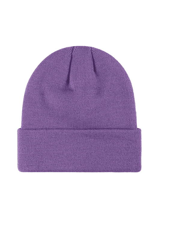 2026 New Hat Double Layer Warm Wool Hats One Size Fits All Woolen Yarn Hats for Women for Winter Outdoor Casual Purple
