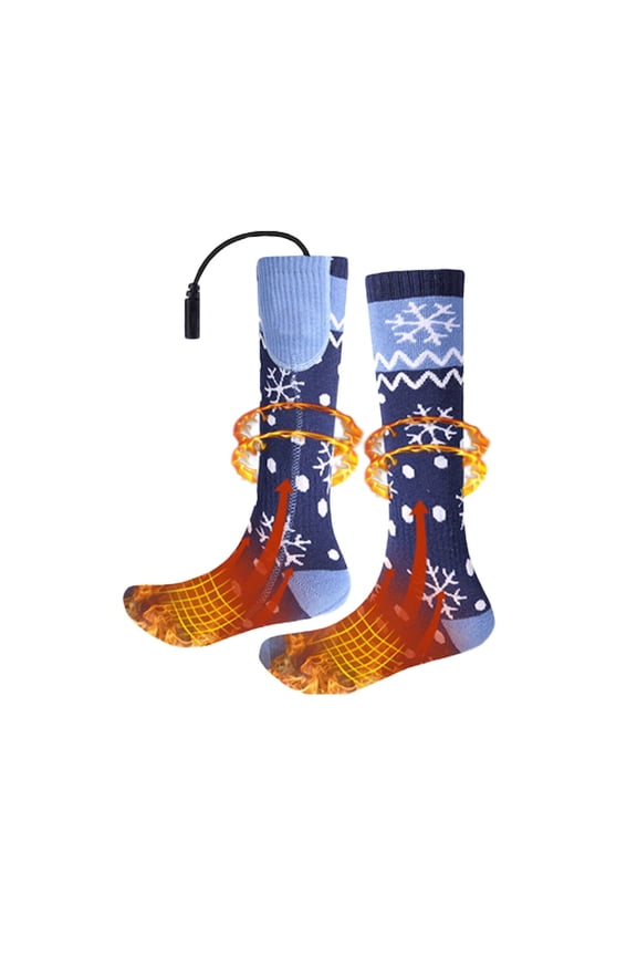 2026 New Heated Socks Smartphone App Control Boot Socks Warmth and Cold Protection Heats Via Nano Composite Fibers Work Socks for Hiking Skiing Camping Blue