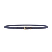 TELOLY 2026 New Leather Skinny Women Belt with Buckle Detachable Adjustable Thin Waist Belts for Dresses Pants Jeans Simple Belt Thin Belts for Women,Navy