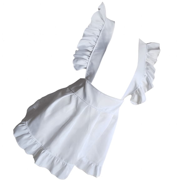 TELOLY 2026 New Maid Cosplay Apron Girls Cosplay Waist Apron Half Apron Ruffled Waist Apron White Ruffle Apron, for Cosplay Events, Costume Parties, Themed Gatherings, Cooking, Cleaning