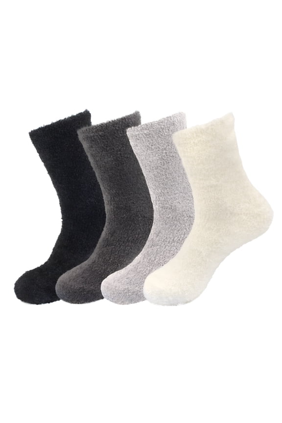 2026 New Men'S Featherlight Fuzzy Socks - Plush Soft Warm Comfy - Men'S Comfy Socks - for Home,Lounge,Sleep,Assortment A Extra Large - 4 Pairs