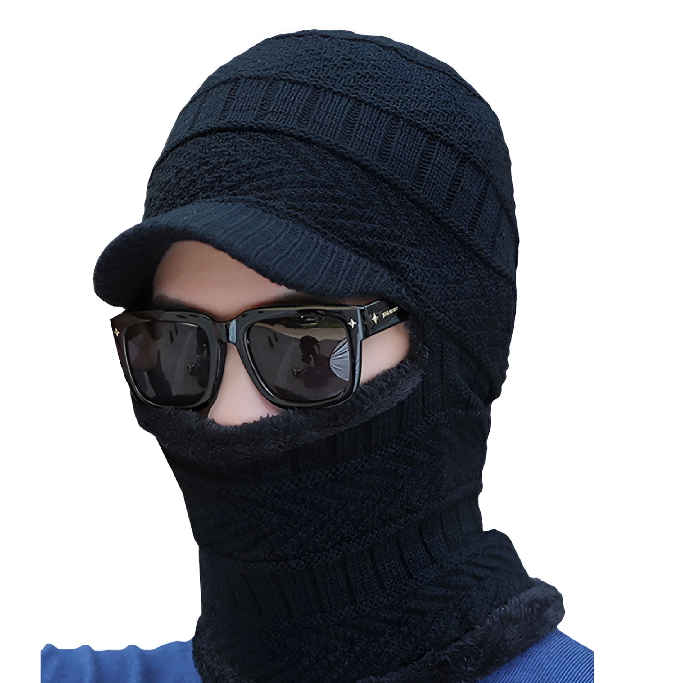 Neck Cap TELOLY 2026 New Men'S Knitted Full Hats Winter Warm One Piece Face ...