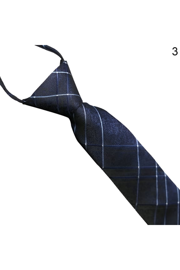 2026 New Mens Striped Zipper Business Solid Checks Necktie, 3 Pcs for Office,Formal,Party,Business