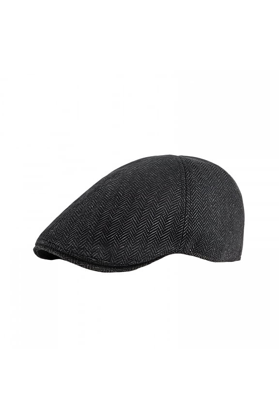 2026 New Newsboy Cap for Men Irish Hat Scally Cap for Men Newsboy Cap Irish Hat for Men Flat Driving Cap Washable English Style Advanced Painter Hat Daily Hat Beret Hats Baseball Cap Black