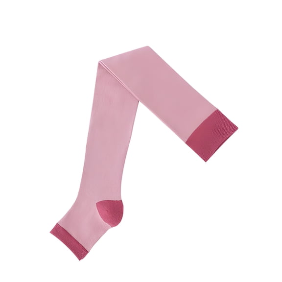 TELOLY 2026 New Open Toe Compression Socks for Women Knee High Breathable Toeless Cotton Stockings for Circulation Support