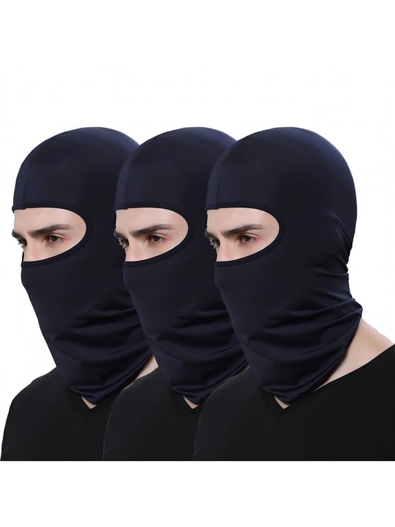 2026 New Pack of 3 Balaclava Ski Mask for Men Thin Outdoor Airsoft Motorcycle Face Mask Hood Hat for Cycling,Running,Hiking,Tactical Use,Outdoor Sports
