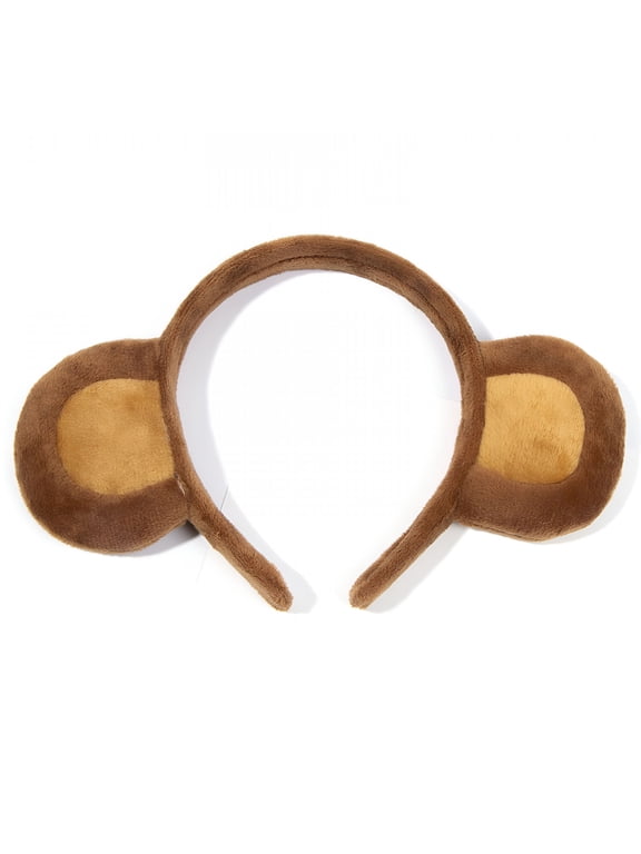 2026 New Plush Monkey Ears Hairband Cartoon Banana Headbands Funny Hair Accessories for Party, Costume, Cosplay, Birthday Monkey Ears Headband