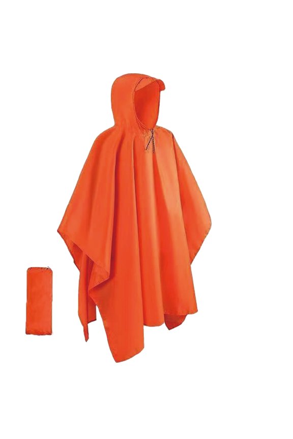 2026 New Poncho,Three-In-One Functionality Flat Ponchos Adult,High-Quality 210T Polyester with Pu Coating Womens Rain Jacket with Hood,Lotus Leaf Effect Mens Rain Jacket