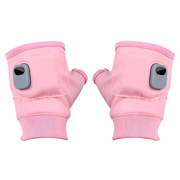 TELOLY 2026 New Portable Heated Gloves,Fingerless Hand Warmers for Women&Men-Usb Rechargeable,Fast-Heating,3 Heat Settings,Lightweight&Compact for Indoor/Outdoor Use,Safe 40°C,Type-C Charging Pink