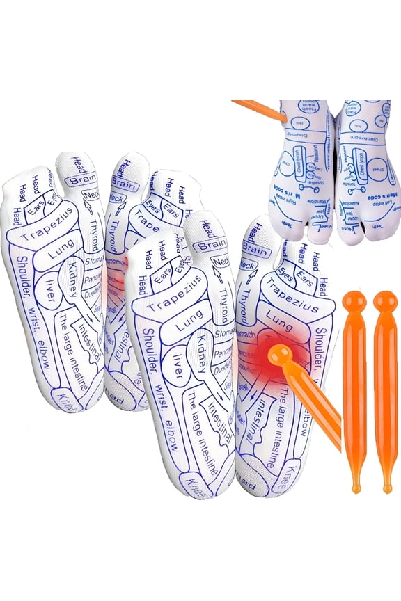 2026 New Reflexology Socks with Tools, Acupressure Socks, Acupuncture Socks, Foot Massage Socks, Reflexology Socks (Women, 2 Pairs)