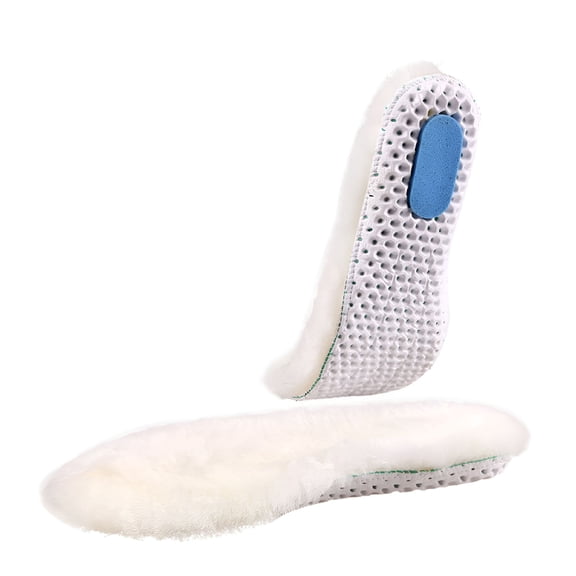 TELOLY 2026 New Sheepskin Sport Wool Insoles for Women&Men,Premium Thick Fur Fleece Replacement Warm Inserts for Shoes Boots Slippers Sneakers 9 M Us Women/8 M Us Men