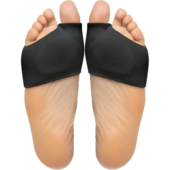 TELOLY 2026 New Silicone Gel Half Insoles Metatarsal Pads Heels Honeycomb Breathable Shoe Relief Moisture Wicking Forefoot Pad for Running,Walking,Work,Casual,Black-Xl