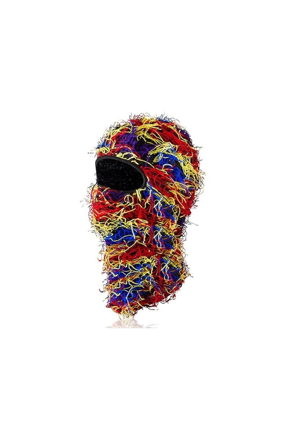 2026 New Ski Mask Jacquard Pattern Full Face Mask Single Hole Head Design Neck Gaiter for Skiing Snowboarding Winter Sports Style 2