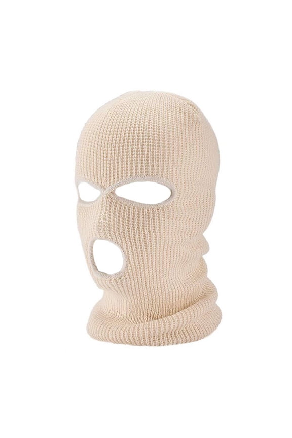 2026 New Ski Mask Jacquard Pattern Ski Mask for Men Comfortable Fit Full Face Mask for Skiing Snowboarding Khaki