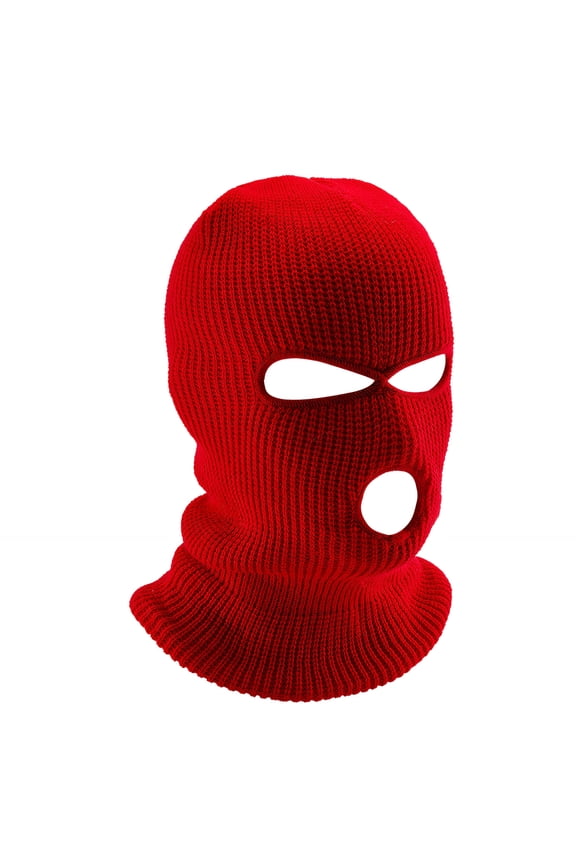 2026 New Ski Mask,Outdoor Activity Design Ski Mask for Men,Three-Hole Ventilation Full Face Mask for Skiing, Snowboarding, Hiking, Bright Red