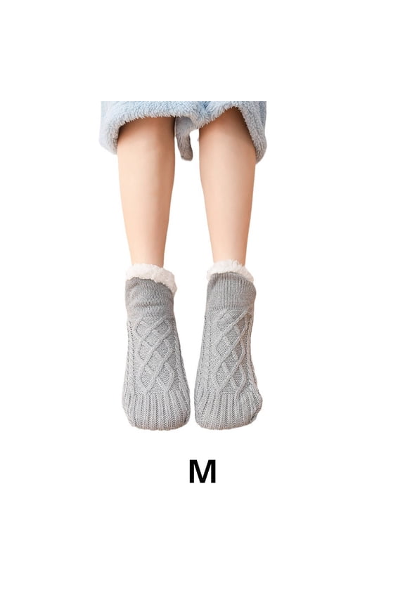 2026 New Slipper Socks Ultra Soft Material Warm Socks for Men Wool Lined Winter Socks for Men Gray for Lounging Indoor Wear Cold Weather Sleep After-Work Relaxation Casual Wear