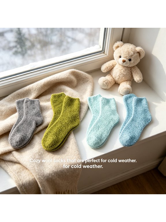 2026 New Socks Home Furniture Gift Lock the Temperature Moisture Wicking Socks with Grips for Women for Home Living Room Bedroom Lounge Style5