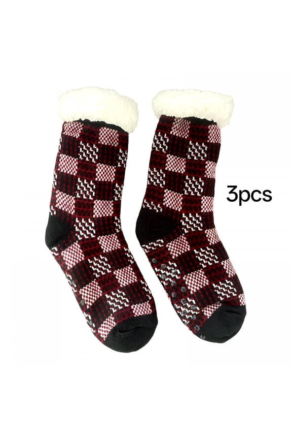 2026 New Socks for Men Size 13-15 Extra Wide Men Slipper Fuzzy Socks Cozy Cabin Warm Winter Soft Thick Comfy Non Home Socks *3Pcs for Home,Cabin,Lounge,Winter,Indoor