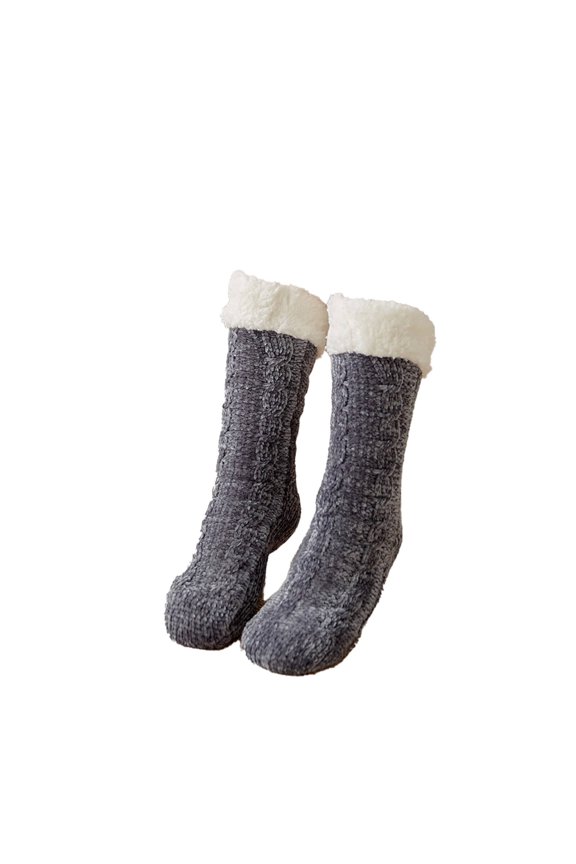 2026 New Socks Multipurpose Design Fuzzy Socks Thickened Acrylic Stable Walking Long Socks Grey for Cozy Nights Indoor Relaxation Cold Weather Lounging at Home