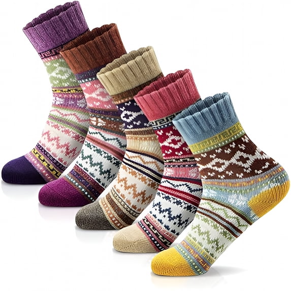 TELOLY 2026 New Socks for Women - Stocking Stuffers Gifts for Women - Warm Thick Soft Wool Cozy Crew Socks Christmas Gifts for Woman for Home, Sleep, Lounge, Winter, Holiday, Casual