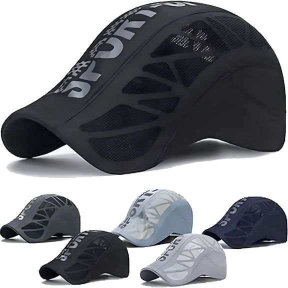 TELOLY 2026 New Sport Cap Breathable Mesh Baseball Hat, Adjustable Strap, Quick-Dry Running Tennis Golf Hat Lightweight Cap Running Cap