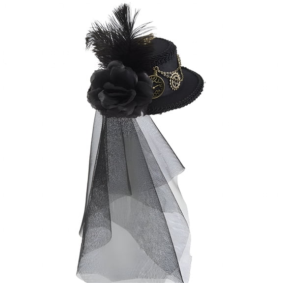TELOLY 2026 New Steampunk Top Hat with Veil for Women for Cosplay,Costume Party,Halloween,Steampunk Events,Vintage Fashion,Theatrical Performance