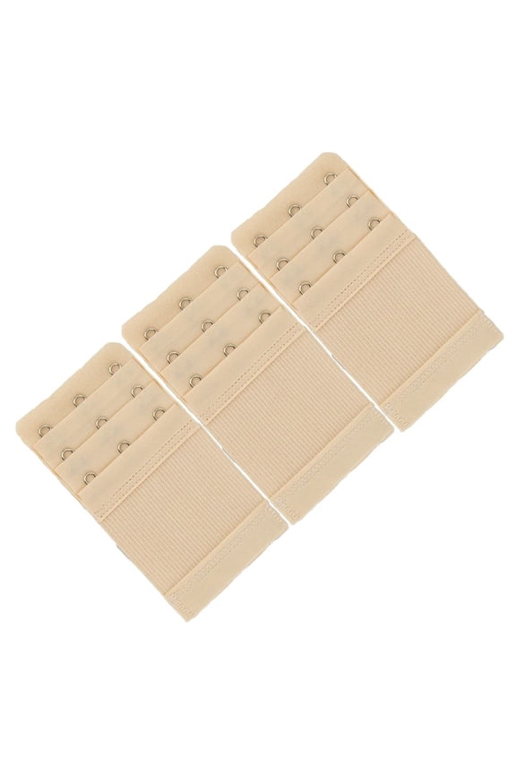 2026 New Stretch Elastic Bra Extender,3-Hook,Beige (3-Pack) for Daily Wear,Maternity,Travel,Sleep