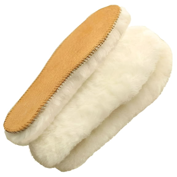 TELOLY 2026 New Super Thick Premium Sheepskin Insoles - Durable & Extra Fluffy Wool Insoles for Boots,Shoes,Work,Casual