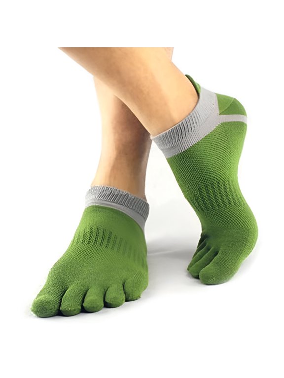 2026 New Toe Socks Pure Cotton Five Fingers 176 Needle Crew Anti Odor Toe Socks for Men Breathable Low Cut Ankle Casual Men Women Toesock, for Casual Wear, Sports, Yoga, Running, Everyday Use