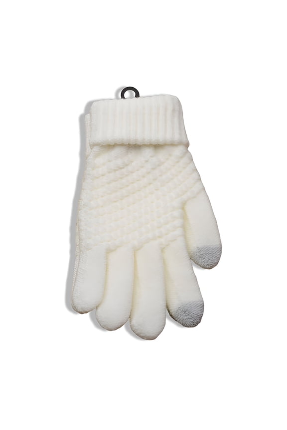 2026 New Touch Screen Knitting Warm Mitten Unisex Winter Gloves Colored Knitted Mittens, White, for Winter Outdoor Activities, Casual Wear, Texting, Driving, Cold Weather, Daily Use