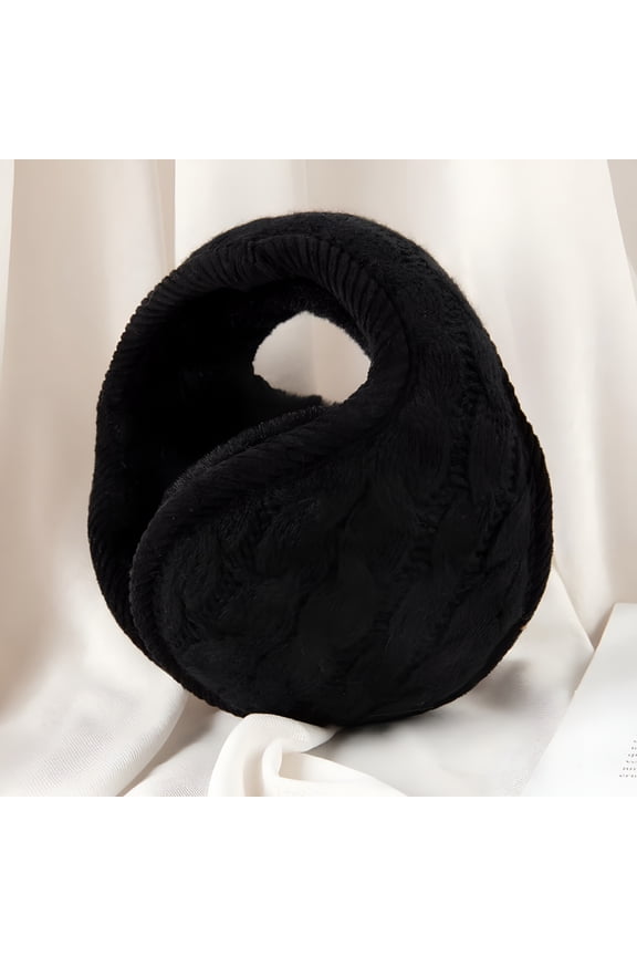 2026 New Unisex Warm Knit Earmuffs Furry Fleece Winter Ear Muffs Foldable Ear Covers Soft Pure Color Ear Warmer for Women Men Outdoor Activities for Outdoor,Travel,Walking,Ski,Commute