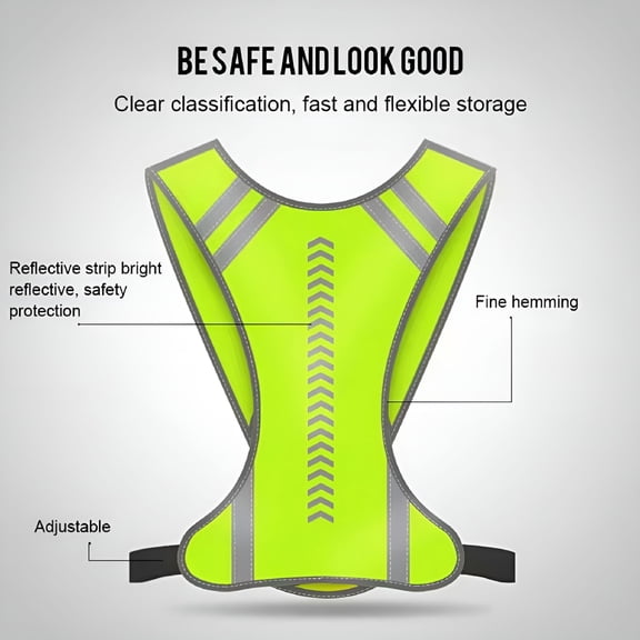 TELOLY 2026 New Unisex Warning Night Running Cycling Safety High Visibility Reflective Vest Jacket for Running,Cycling,Walking,Construction,Traffic Control