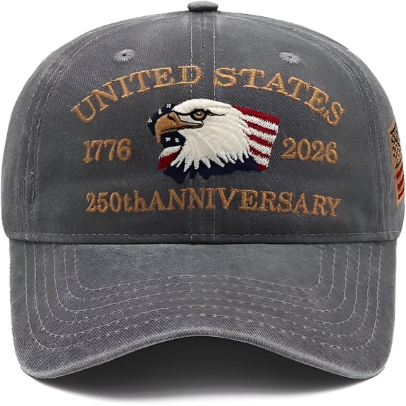 TELOLY 2026 New United States 250Th Anniversary Hat, 1776-2026 Eagle Embroidery Patriotic Baseball Cap, for Patriotic Events, Outdoor Activities, National Celebrations, Casual Wear, Gifting