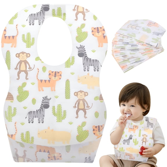 TELOLY 2026 New Waterproof and Disposable Baby Bibs, 20 Pieces, for Feeding, Mealtime, Travel, Easy Cleanup, Outdoor Activities, Baby Care.