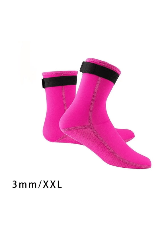 2026 New Wetsuit Socks Stretch Fit Beach Water Shoes High Traction Swim Socks for Water Sports Red Xxl for Surfing Swimming Beach Activities Water Sports Outdoor Adventures