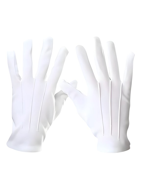 2026 New White Gloves, Breathable and Not Stuffy White Gloves Women, Tightly Fitting Hand Shape Gloves Work Accessories for Men