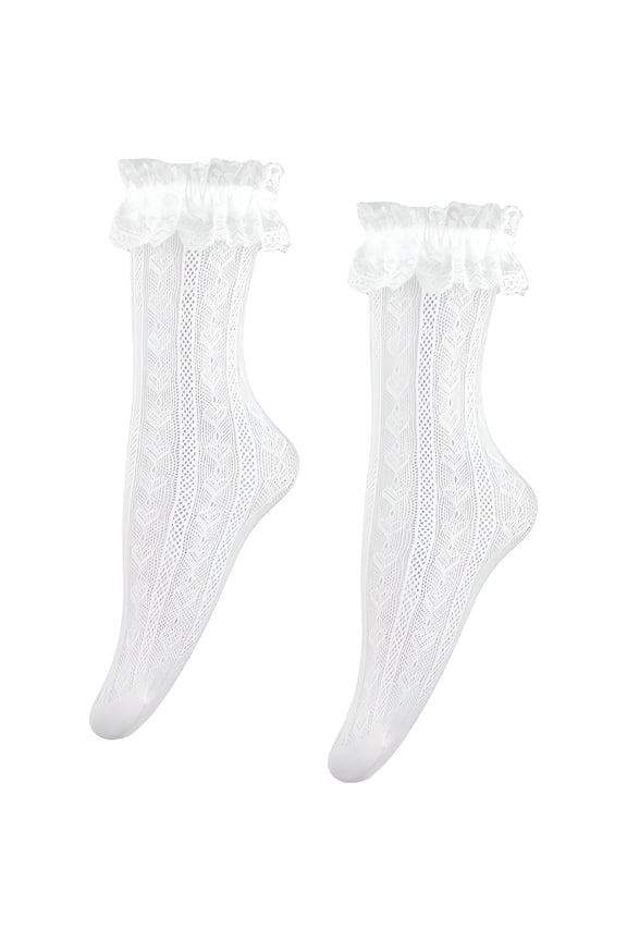 2026 New White Lace Socks,Lace Ankle Socks for Women,Lace White Ruffle Socks,Frilly Socks for Women,Gothic Accessories,Vintage Accessories