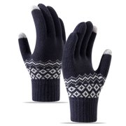TELOLY 2026 New Winter Gloves Soft Fleece Lining and Elastic Ribbed Cuff Gloves for Cold Weather Dual Layer Insulation Waterproof Gloves for Skiing Commuting Outdoor Work Style4
