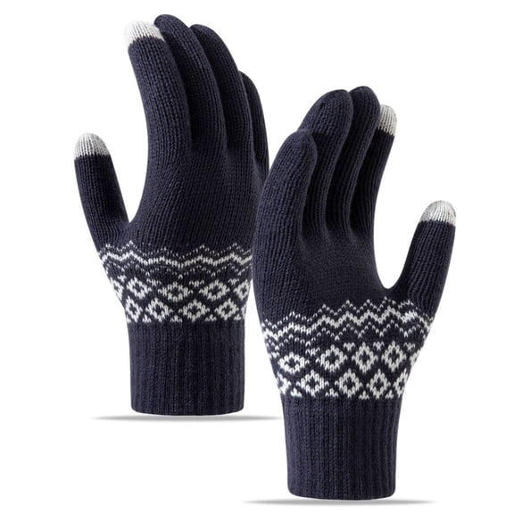 TELOLY 2026 New Winter Gloves Soft Fleece Lining and Elastic Ribbed Cuff Gloves for Cold Weather Dual Layer Insulation Waterproof Gloves for Skiing Commuting Outdoor Work Style4