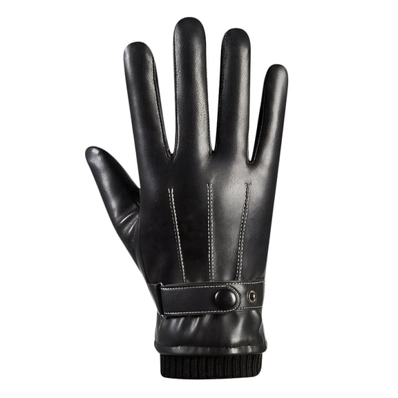 TELOLY 2026 New Winter Leather Gloves for Men,Cashmere Lined Driving Motorcycle Gloves,Thermal Gloves,Anti Slip Touchscreen Cold Weather Warm Gloves for Cycling Running Biking Driving Hiking
