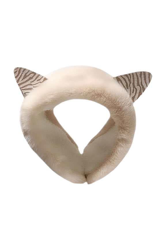 2026 New Winter Warm Cat Ear Muffs Cute Ear Muffs for Girls Fluffy Headband Faux Fur Outdoor Earmuffs for Skiing,Sledding,Snowball Fights,Winter Walks,Holiday Outings