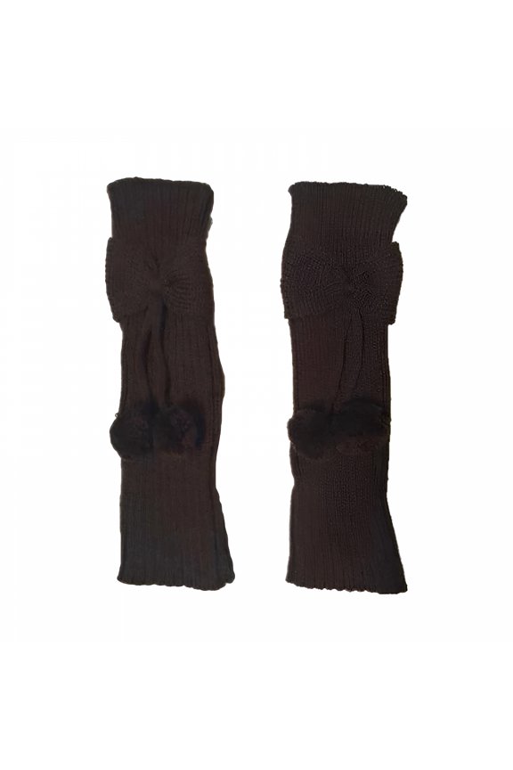 2026 New Women Leg Warmer, Fashion Cute Solid Color Bowknot Plush Ball Soft Knitted Winter Leg Warm Thigh High Long Boot Socks for Winter Wear, Outdoor Activities, Cozy Comfort, Casual Use.