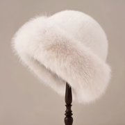 TELOLY 2026 New Women'S Faux Fur Hat for Winter with Stretch Cossack Russian Style Warm Cap for Skiing, Snow, Outdoor, Daily Wear