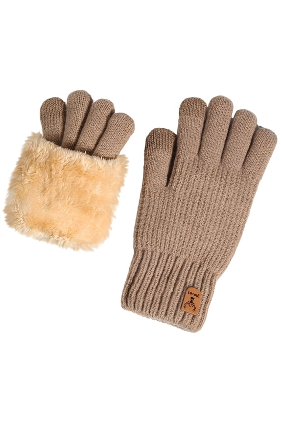 2026 New Women'S Winter Gloves - Thermal Furry Fleece Lined - Knit Windproof Gloves for Cold Weather Thermal Winter Gloves for Outdoor, Skiing, Driving, Hiking, Casual