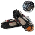 thumbnail image 1 of TELOLY 24 Teeth Stainless Steel Ice Walk Traction Cleats Crampons - Anti-Slip Shoe/Boot Footwear Snow Ice Spikes Traction Ice Cleats Grippers for Hiking, Climbing, Walking, Jogging (XL), 1 of 7