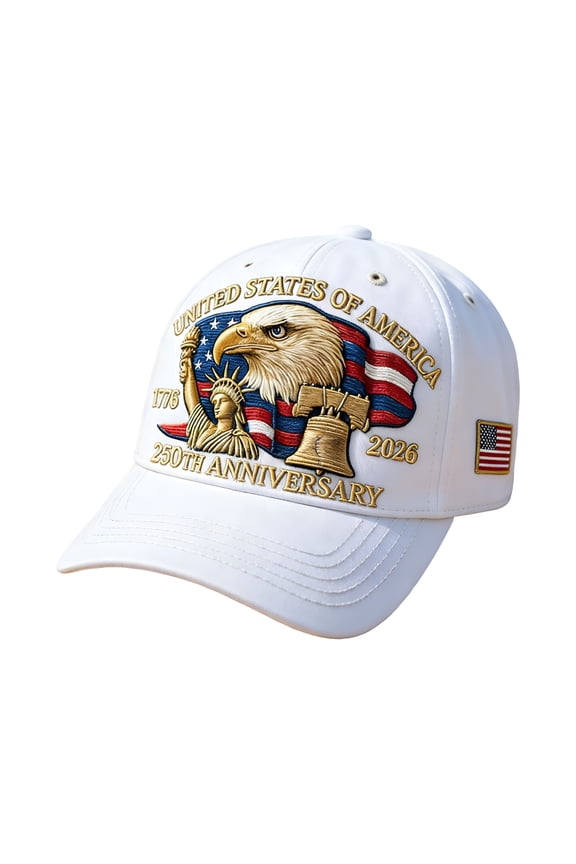 250Th Anniversary Usa Hat Adjustable Printed Bald Eagle Baseball Cap United States 250Th Anniversary Hat for Men Women
