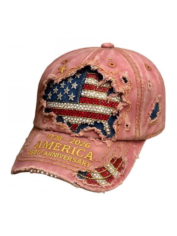 250th Anniversary Hat with Embroidered Eagle, Patriotic Baseball Cap for USA Semiquincentennial, Adjustable Unisex